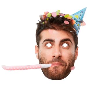 Caretas personalizadas con espanta suegras – ¡Ríe, sopla y anima la fiesta!